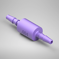 0.004 Inch (in) Size, Barbed Connection Type, 1/16 Inch (in) Tubing Inside Diameter (ID) Molded Orifice (F2815041B80)