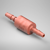 0.040 Inch (in) Size, Barbed Connection Type, 1/16 Inch (in) Tubing Inside Diameter (ID) Molded Orifice (F2815401B80)