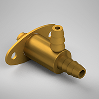 1/8 Inch (in) Tubing Inside Diameter (ID), Barbed Connection Type, B85 Barb Metal Needle Valve (F282231B85)