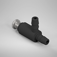 1/8 Inch (in) Tubing Inside Diameter (ID), 125 Pound Per Square Inch (psi) Typical Tube Retention Pressure, Black Plastic Needle Valve (F282240B85SS)