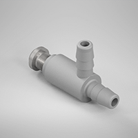 1/8 Inch (in) Tubing Inside Diameter (ID), 125 Pound Per Square Inch (psi) Typical Tube Retention Pressure, Gray Plastic Needle Valve (F282250B85SS)