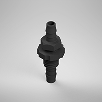 085 Barb Black Bulkhead Fitting (F310085)