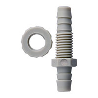 086 Barb Gray Bulkhead Fitting (F310086PP) - 2