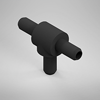 65 Barb, Black, Elbow Static Fitting (F314565)
