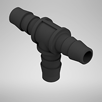 85 Barb, Black, Tee Static Fitting (F314585)