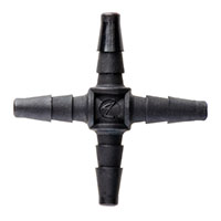 80 Barb, Black, Cross Static Fitting (F314680) - 2