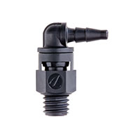 1/16 Inch (in) Tubing Inside Diameter (ID), 80 Barb, 10-32 Swivel Elbow Fitting (F315480) - 2
