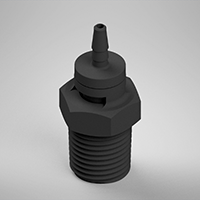 1/16 Inch (in) Tubing Inside Diameter (ID), 80 Barb, 1/8-27 Swivel Straight Fitting (F325080)