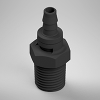 1/8 Inch (in) Tubing Inside Diameter (ID), 85 Barb, 1/8-27 Swivel Straight Fitting (F325085)