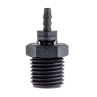 3/32 Inch (in) Tubing Inside Diameter (ID), 83 Barb, 1/4-18 Swivel Straight Fitting (F335083) - 2