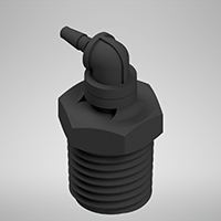 1/16 Inch (in) Tubing Inside Diameter (ID), 80 Barb, 1/4-18 Swivel Elbow Fitting (F335480)