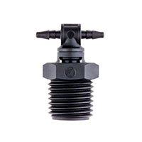 1/16 Inch (in) Tubing Inside Diameter (ID), 80 Barb, 1/4-18 Swivel Tee Fitting (F335580) - 2