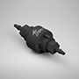 B80 Barb 1/16 Inch (in) Tubing Inside Diameter (ID) Thread Floating Disk Check Valve (F2804404B80)