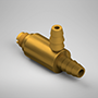 1/8 Inch (in) Tubing Inside Diameter (ID), Barbed Connection Type, B85 Barb Metal Needle Valve (F282230B85)
