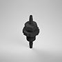 080 Barb Black Bulkhead Fitting (F310080)