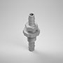 085 Barb Gray Bulkhead Fitting (F310085PP)