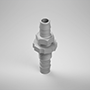 086 Barb Gray Bulkhead Fitting (F310086PP)