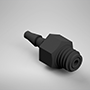 0.121 Inch (in) Nominal Orifice Size B80 Barb Threaded Orifice (F3120121B80)