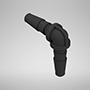 80 Barb, Black, Elbow Static Fitting (F314480)