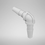 80 Barb, Gray, Elbow Static Fitting (F314480PP)