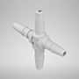 80 Barb, Gray, Cross Static Fitting (F314680PP)
