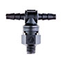 3/32 Inch (in) Tubing Inside Diameter (ID), 83 Barb, 10-32 Swivel Tee Fitting (F315583) - 2