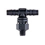 1/8 Inch (in) Tubing Inside Diameter (ID), 85 Barb, 10-32 Swivel Tee Fitting (F315585) - 2