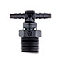 3/32 Inch (in) Tubing Inside Diameter (ID), 83 Barb, 1/8-27 Swivel Tee Fitting (F325583) - 2