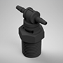 1/16 Inch (in) Tubing Inside Diameter (ID), 80 Barb, 1/8-27 Swivel Tee Fitting (F325580)