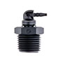 1/16 Inch (in) Tubing Inside Diameter (ID), 80 Barb, 1/4-18 Swivel Elbow Fitting (F335480) - 2