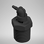 1/16 Inch (in) Tubing Inside Diameter (ID), 80 Barb, 1/4-18 Swivel Elbow Fitting (F335480)