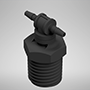 1/16 Inch (in) Tubing Inside Diameter (ID), 80 Barb, 1/4-18 Swivel Tee Fitting (F335580)